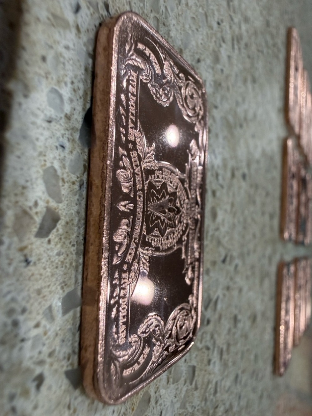 Pure Copper .999 - Five Dollar Ingot Replica Bar